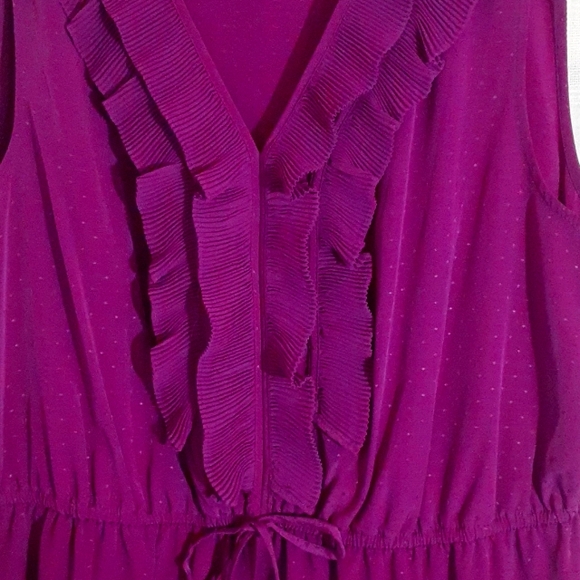 ELLE Rich Purple Dressy Top sz XL - Picture 3 of 4